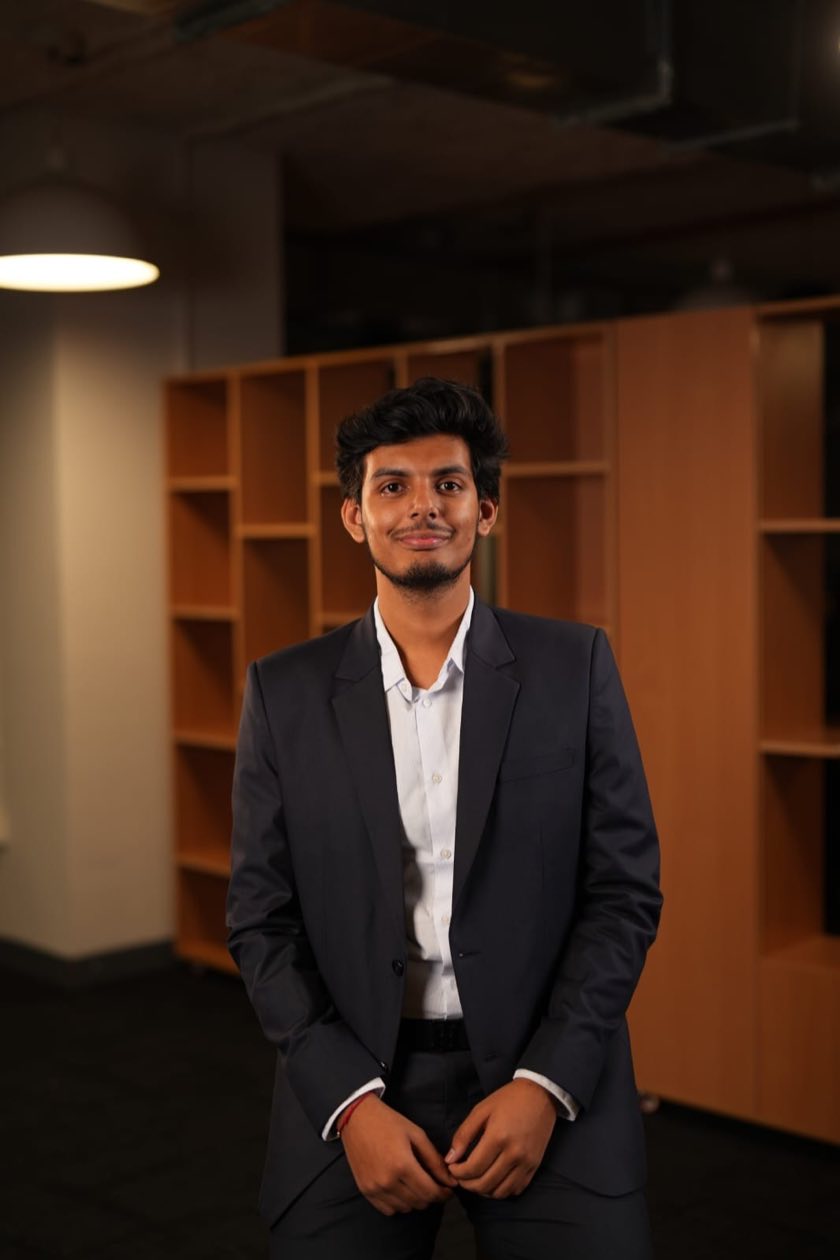 Portrait of Nimitt Jain in a dark suit